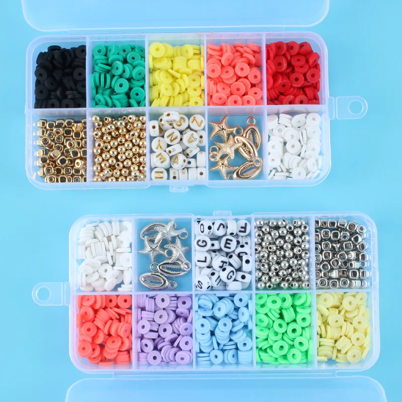

6mm Clay Beads Slices Kit For Bracelet Diy Accessories Necklace Beads Mix Style Loose Spacer Beads for Jewelry Making