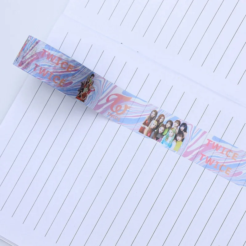KPOP Paper Tape Got7 TWICE EXO SUPER M Photo Sticker Masking Scrapbook Notebook Cute Washi | Канцтовары для офиса и дома