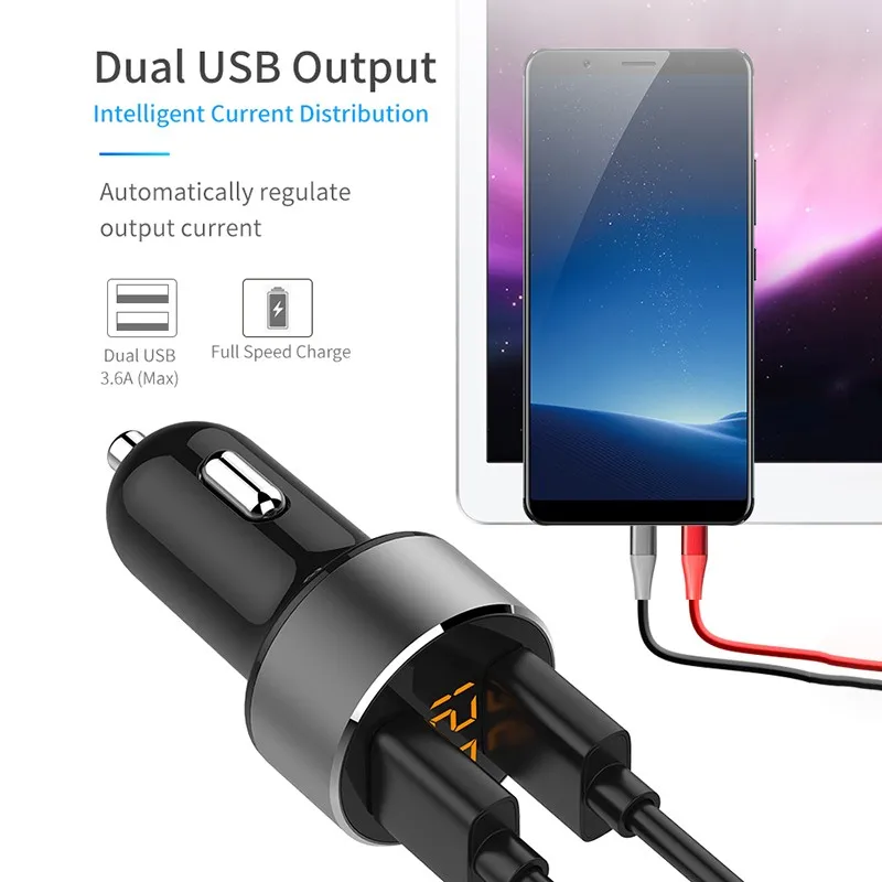 18 Вт 3.6A автомобильное зарядное устройство двойной USB быстрая зарядка для