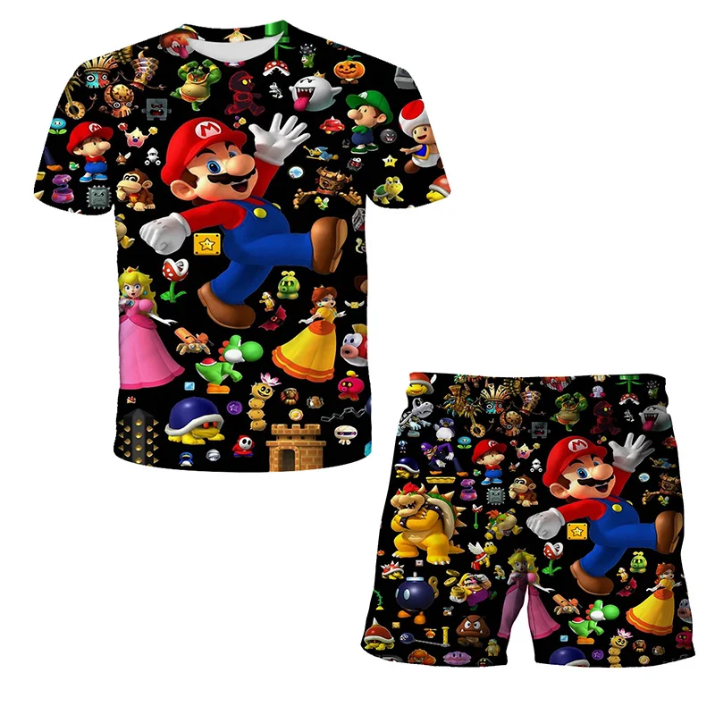 

New Children Clothing Sets Tops+pants Sets Girls Tshirts Kids Shorts Sport Suit Baby Boys T-shirt 4 5 6 7 8 9 10 11 12-14 Year