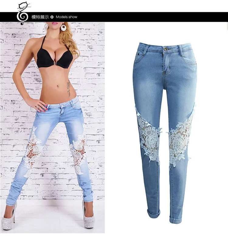 Женские узкие брюки Adogirl белые кружевные карандаш до колена с принтом винтажные