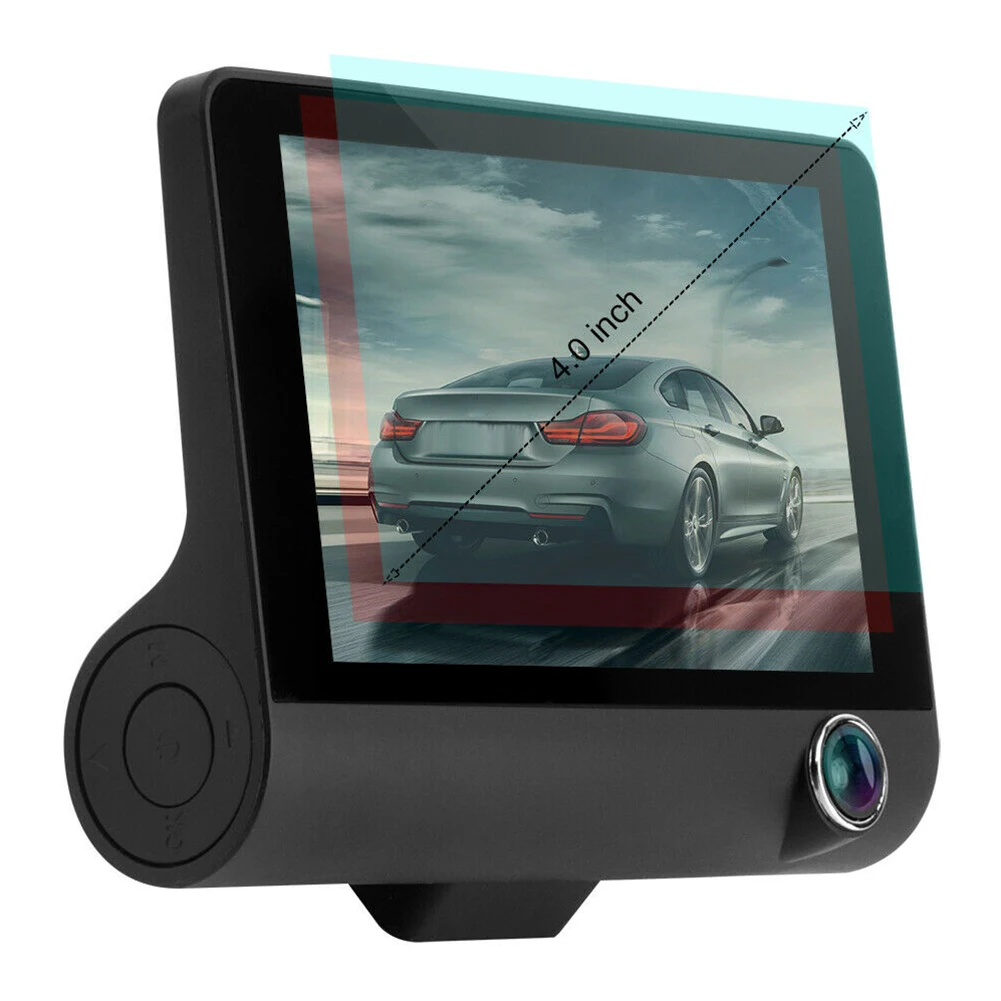 

High Quality 4-inch High Definition 1080p 3 Lens Vehicle DVR Driving Recorder