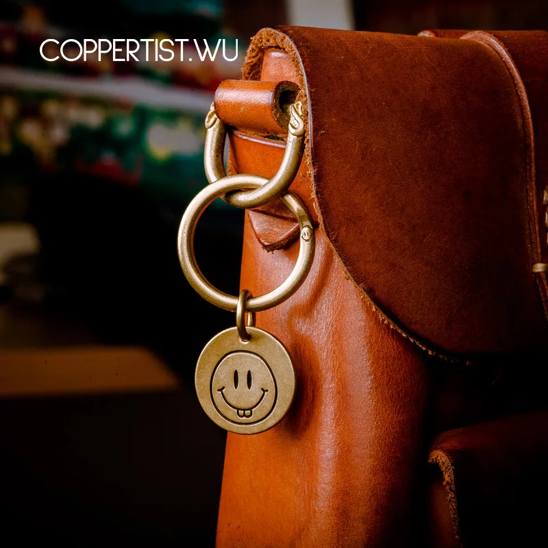 COPPERTIST.WU рисунком в виде улыбающихся рожиц Брелок Lucky Подвески милый брелок для