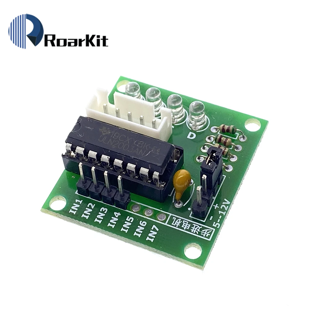 4 фазный шаговый двигатель + плата драйвера ULN2003 с модулем тестирования привода