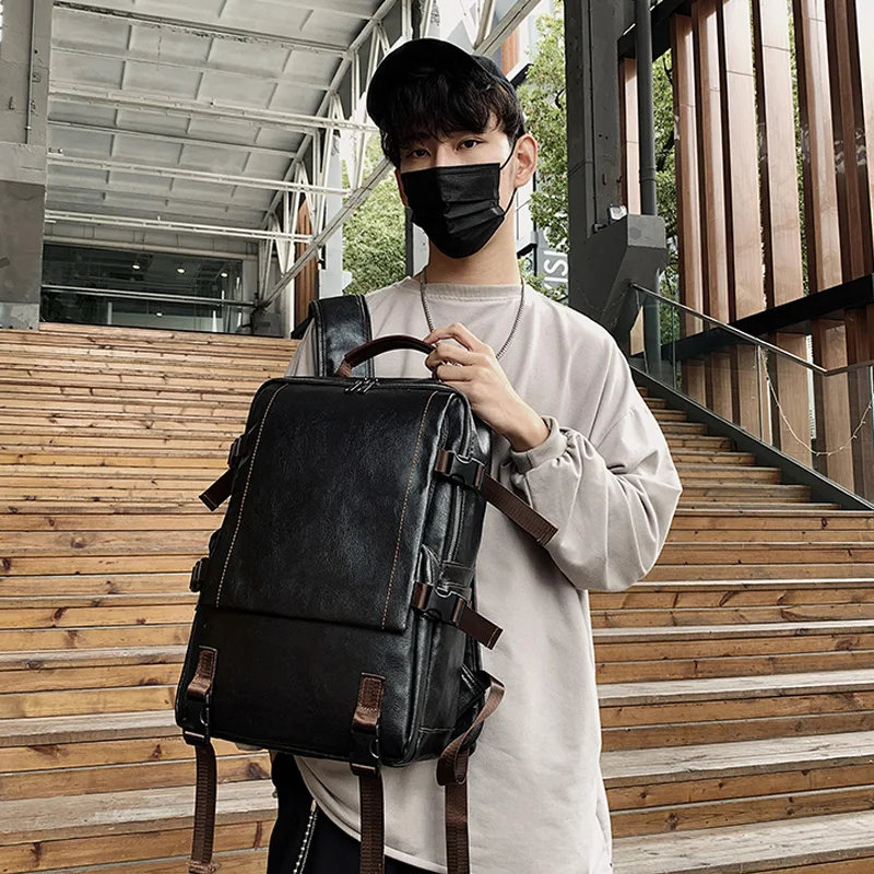 Винтажные женские рюкзаки сумка через плечо из искусственной кожи дизайн