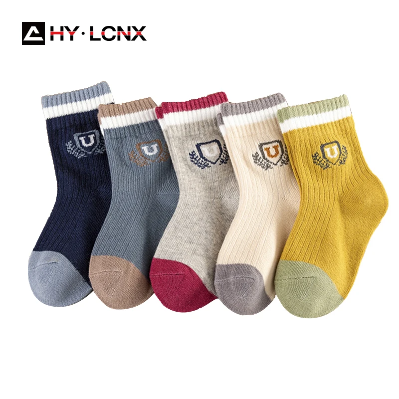 

5 Pairs/lot Autumn Spring Soft Cotton Baby Socks Boys Girls Babies Sock Kids Fashion Socking Children Accessories Newborn Socks