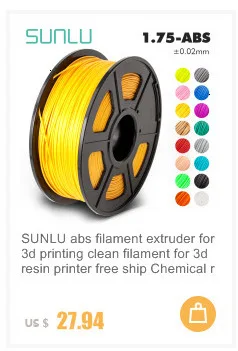 SUNLU ABS черная электрическая 3D прозрачная abs нить 1,75 мм 1 кг/рулон для 3d принтера с 1,75 мм abs для детей, игрушки для проектирования