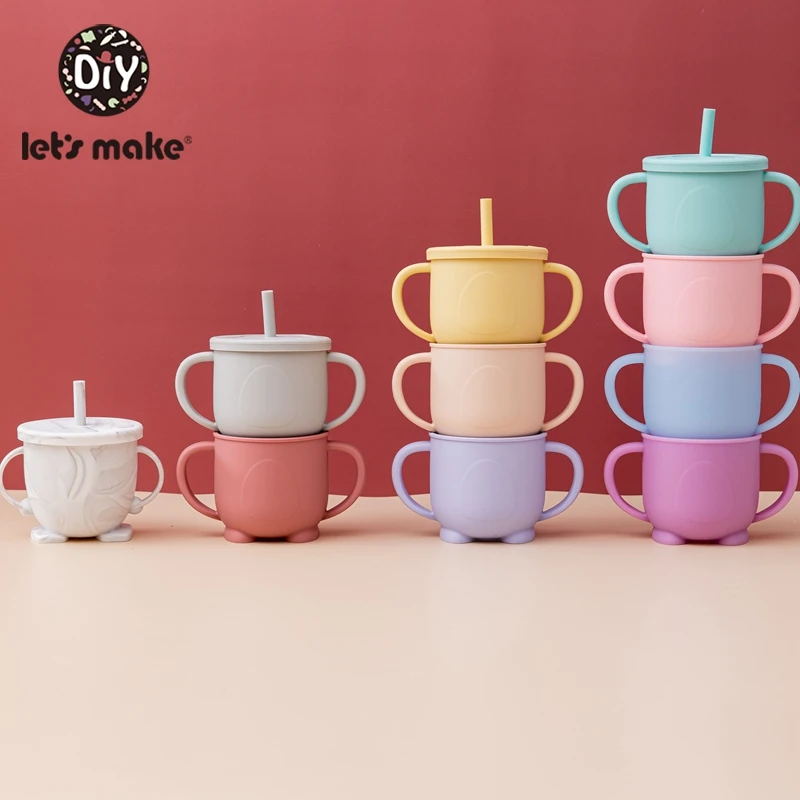 Let'S Make 1 Набор для кормления ребенка чашки обучения посуда напитков силиконовые