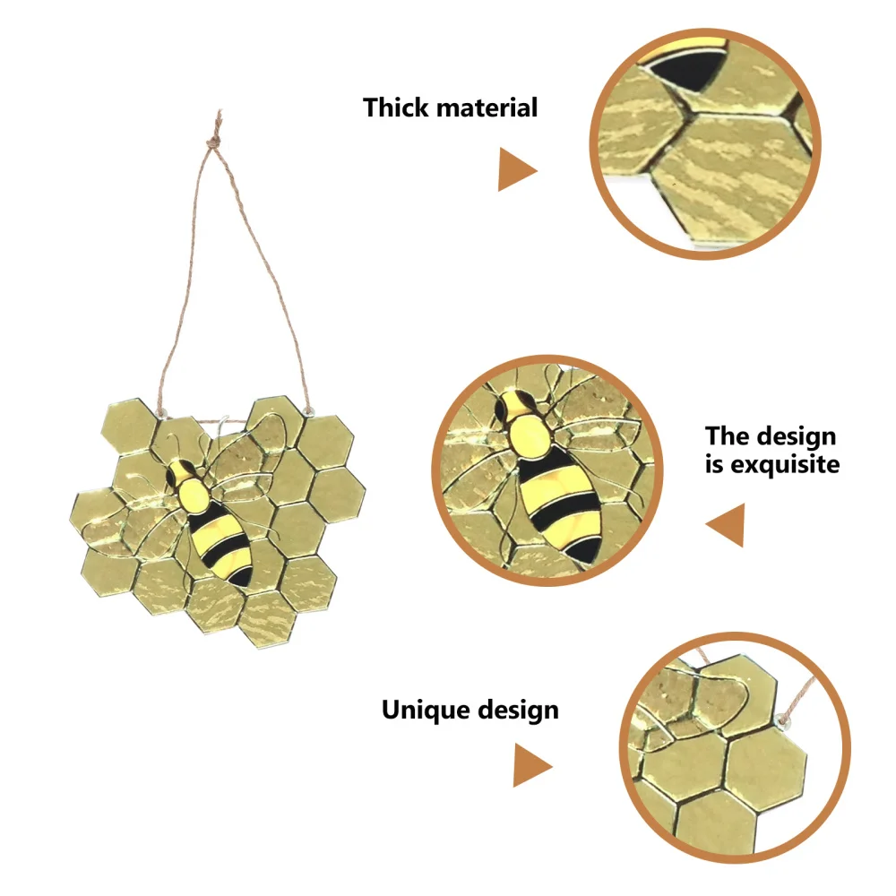 

Acrylic Wall Hanging Ornament Creative Bee Honeycomb Pendant Home Decoration