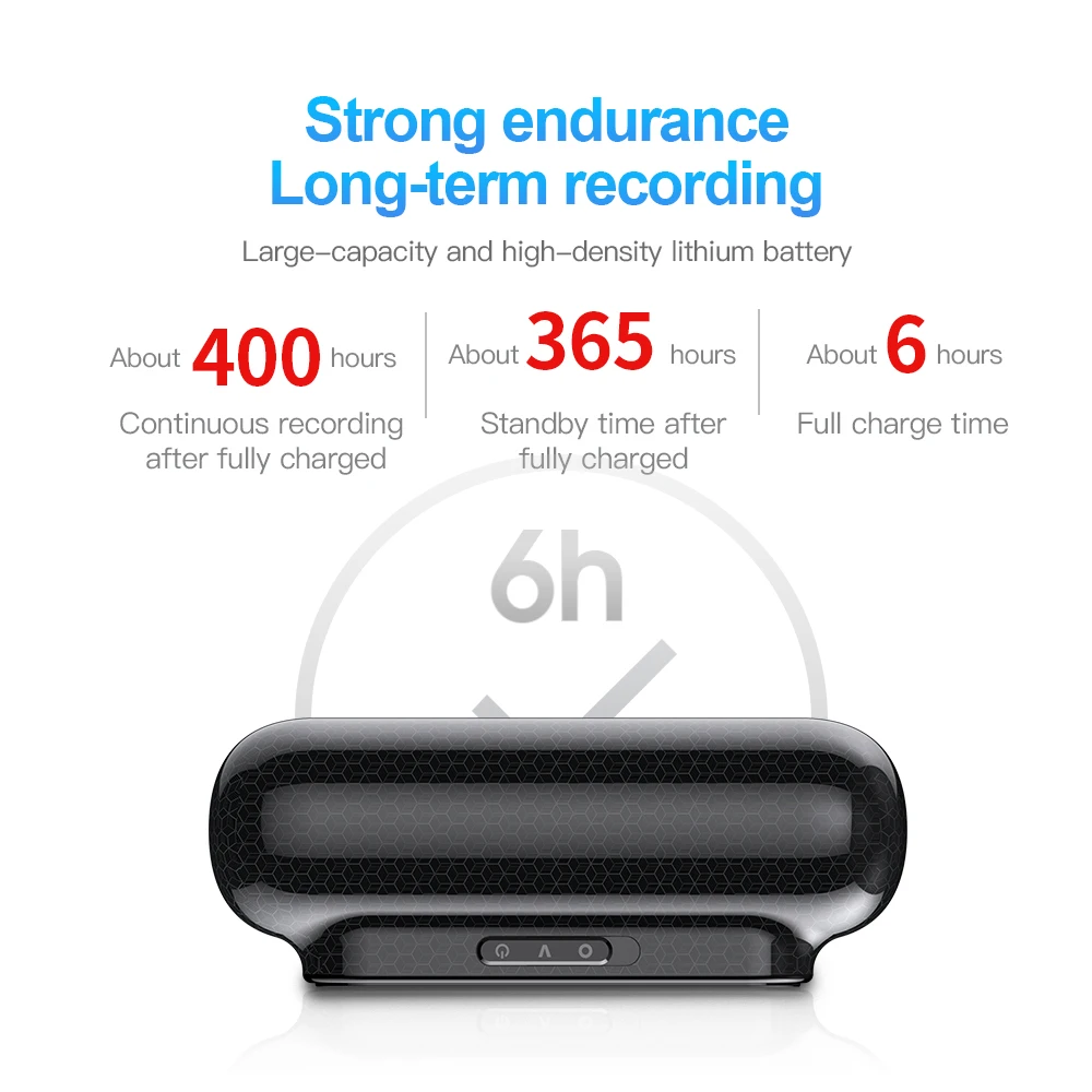China Best Mini Voice Recorder Audio Player 8G 400Hours 5 Meters Long Distance Professional Voice Activated Recording Chipset enlarge