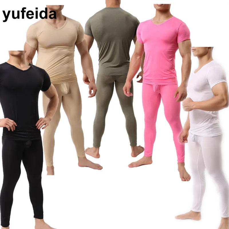 Для мужчин весенне-осенние трикотажные леггинсы нижнее бельё для девочек