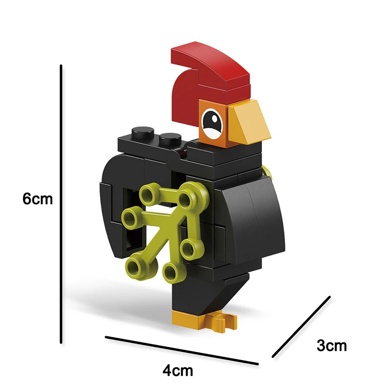 Конструктор Animal world 12 в 1 набор кирпичей слон лев совместимый с LEGO развивающая