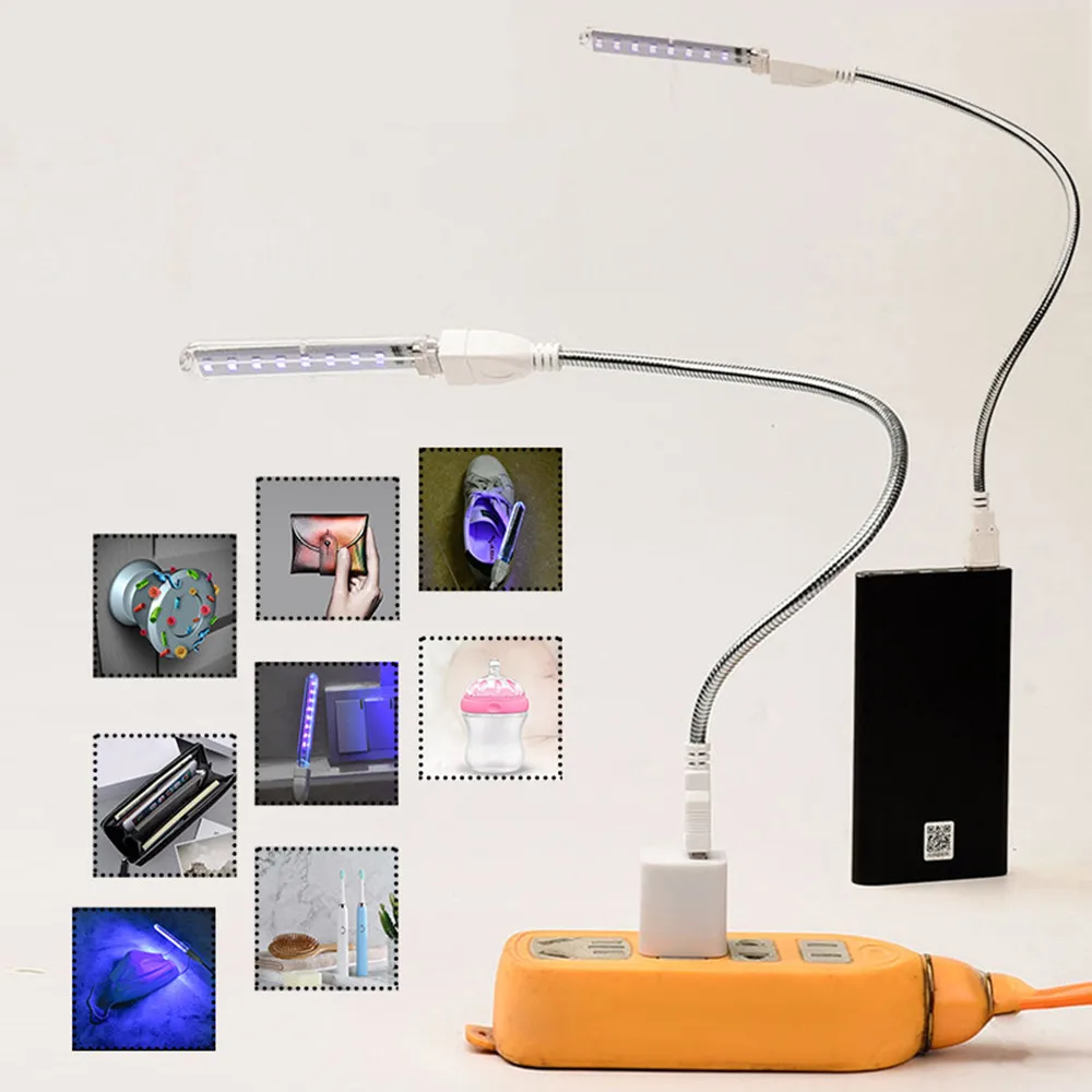 ZHMZH 8 светодиодов мини UVA Портативный USB бактерицидные лампы дезинфекции