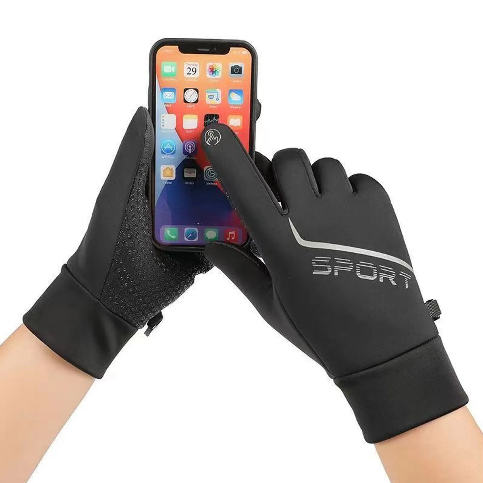 

Унисекс Нескользящие новые перчатки зимние плюс бархатные теплые перчатки для верховой езды с пряжкой уличные спортивные велосипедные пер...