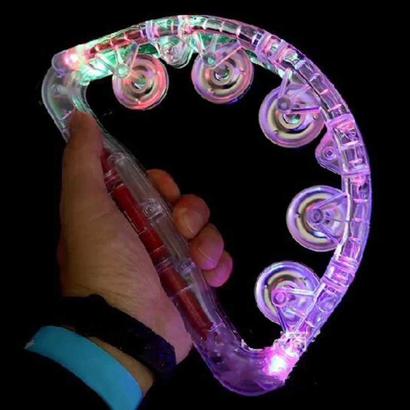 

Party Instruments Flashing Tambourine for Adults Kids Musical Instruments Handheld Percussion Instrument 2 Pack