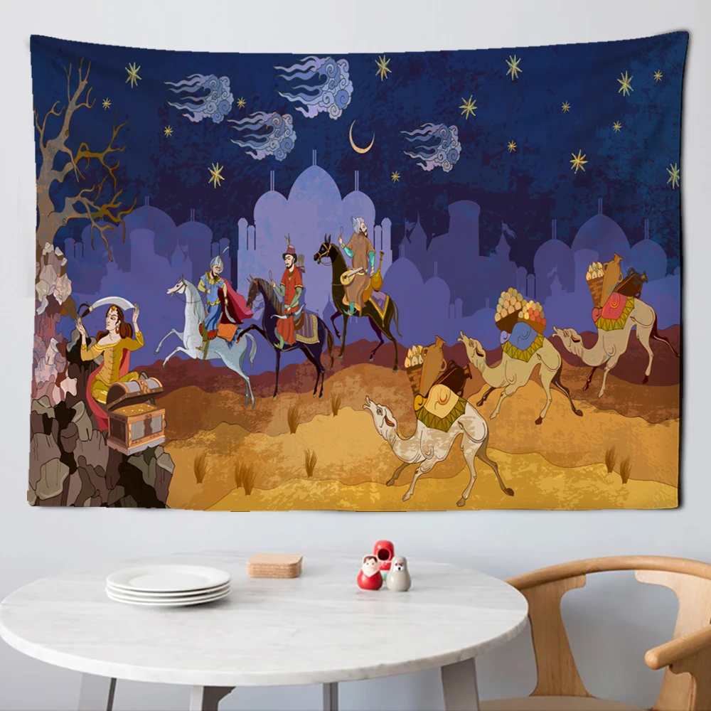 Индийский верблюд абстрактный узор война гобелен настенный Настенный Ковер