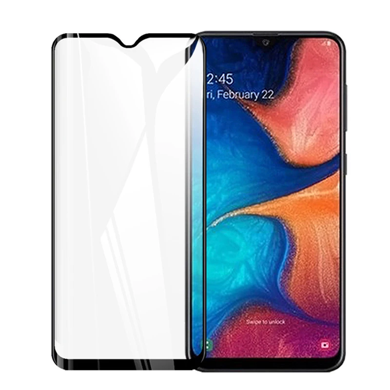 Закаленное стекло с полным покрытием клея для Samsung Galaxy A20e SM-A202FD A202FD Защита экрана