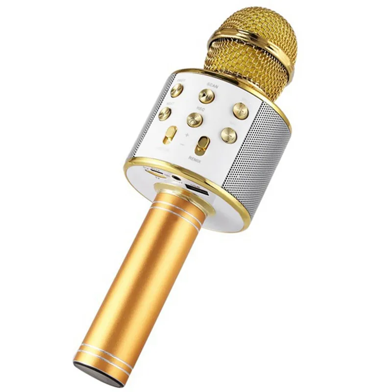 Беспроводной караоке микрофон Портативный Bluetooth мини домашний KTV для