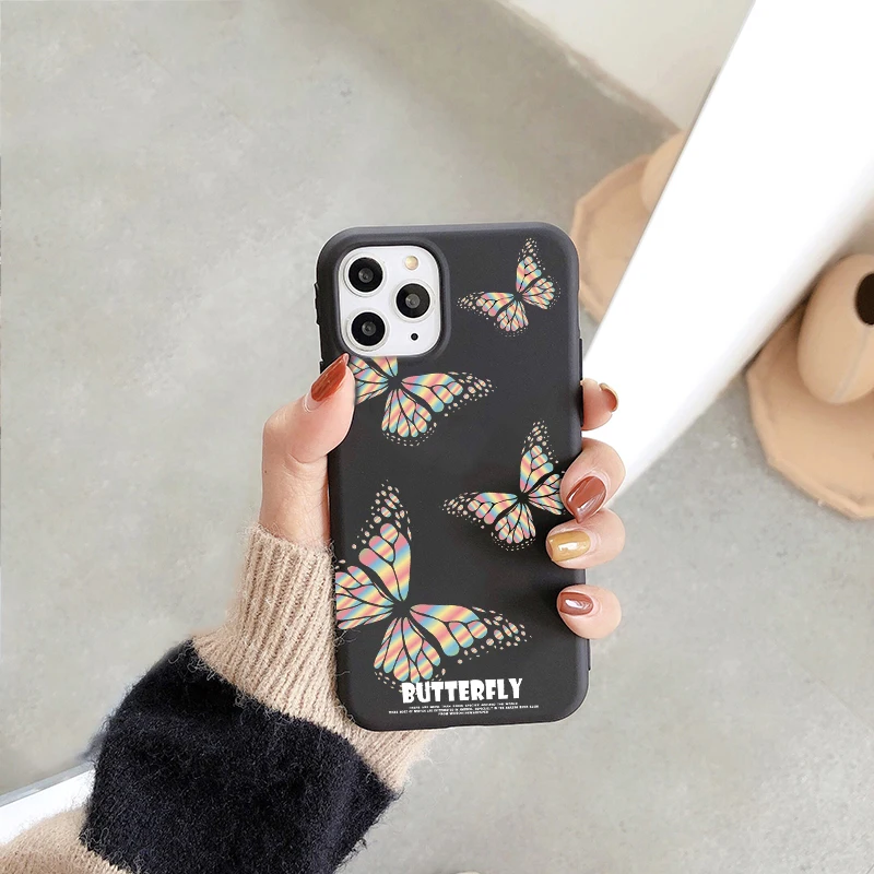 Роскошный дизайнерский чехол с бабочкой для телефона iphone 12 mini 11 Pro Max 7 8 plus X XR XS SE 2020
