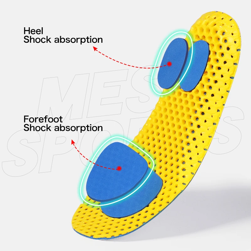 BANGNI Sports Insoles Memory Foam Arch Support Cushion Inserts Honeycomb Relax Running Breathable Shoes Pad for Feet Men Women
