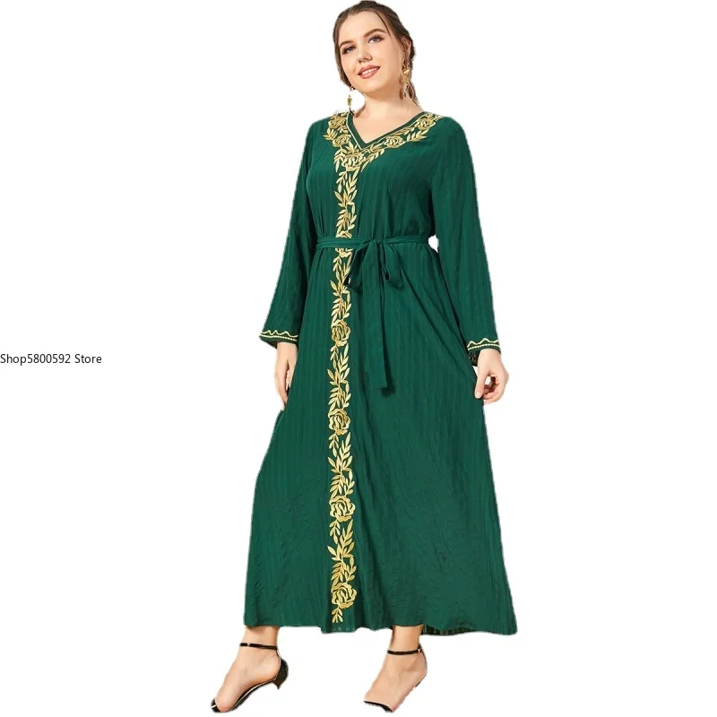 

African Dresses Women Dubai Abayas Modest Maxi Dress Moroccan Long Sleeve Muslim Kaftan Islamic Abaya Africa Clothing