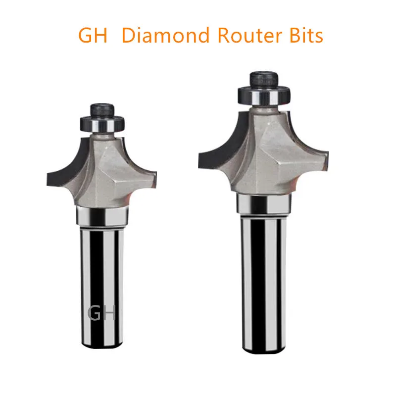 Diamond wood milling cutter Chamfer Round Router Bits Woodworking tools Trimming Engraving Cleaning PCD end mill Slotter Door Kn