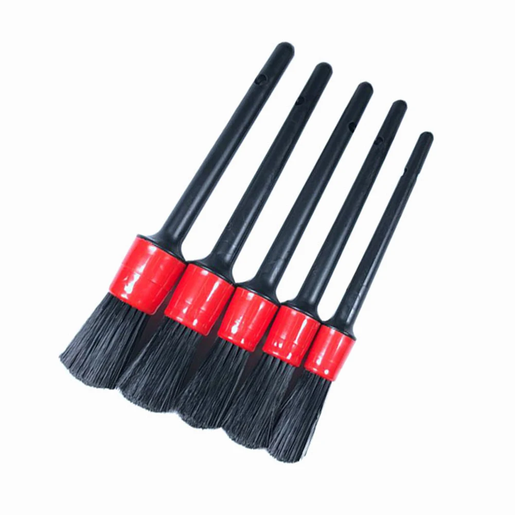 

5Pcs Car Wash Brush Maintenance Detailing Brushes Wheel Interior Seat Cleaning Purifier Car Accessories Tool