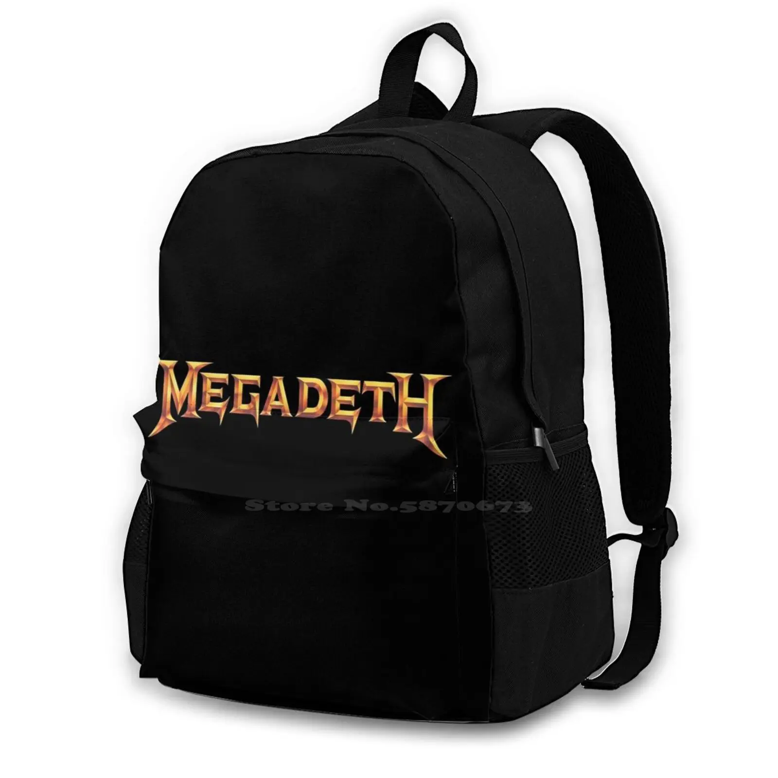 

Металлический рюкзак Megadead с 3D-принтом, Повседневная сумка для живых поездок, популярный Рождественский музыкальный альбом