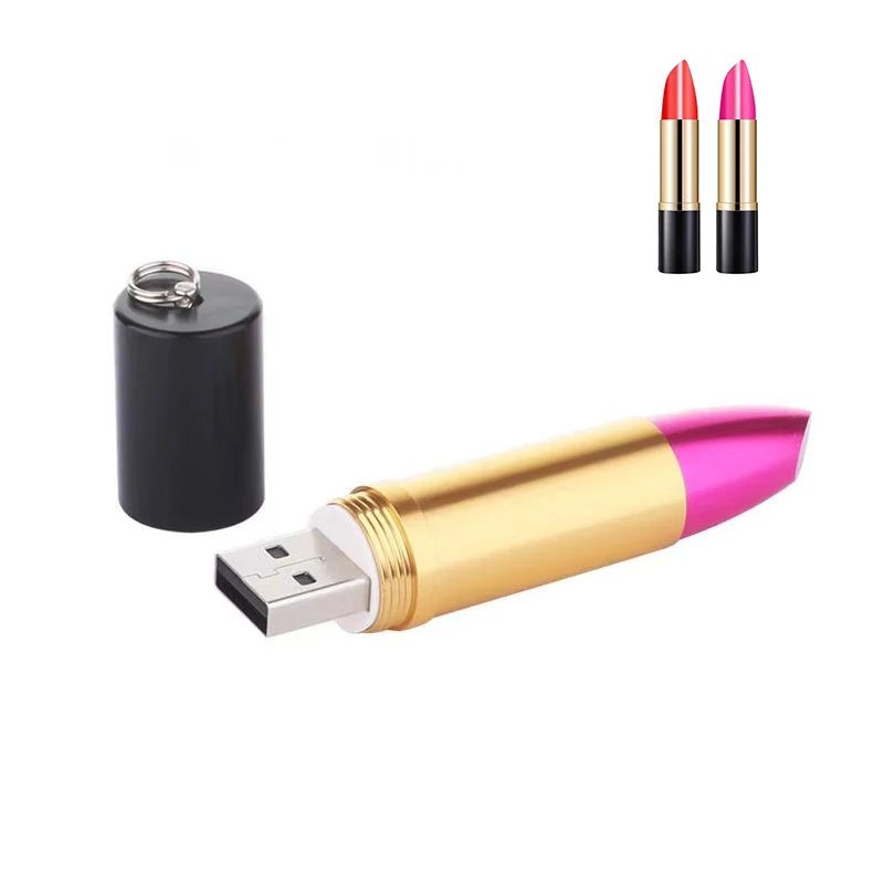 

High Speed Sexy lipstick model 2.0 USB Stick 16GB 32GB 64GB 128GB USB Flash Drives Pen Drive Beloved gift
