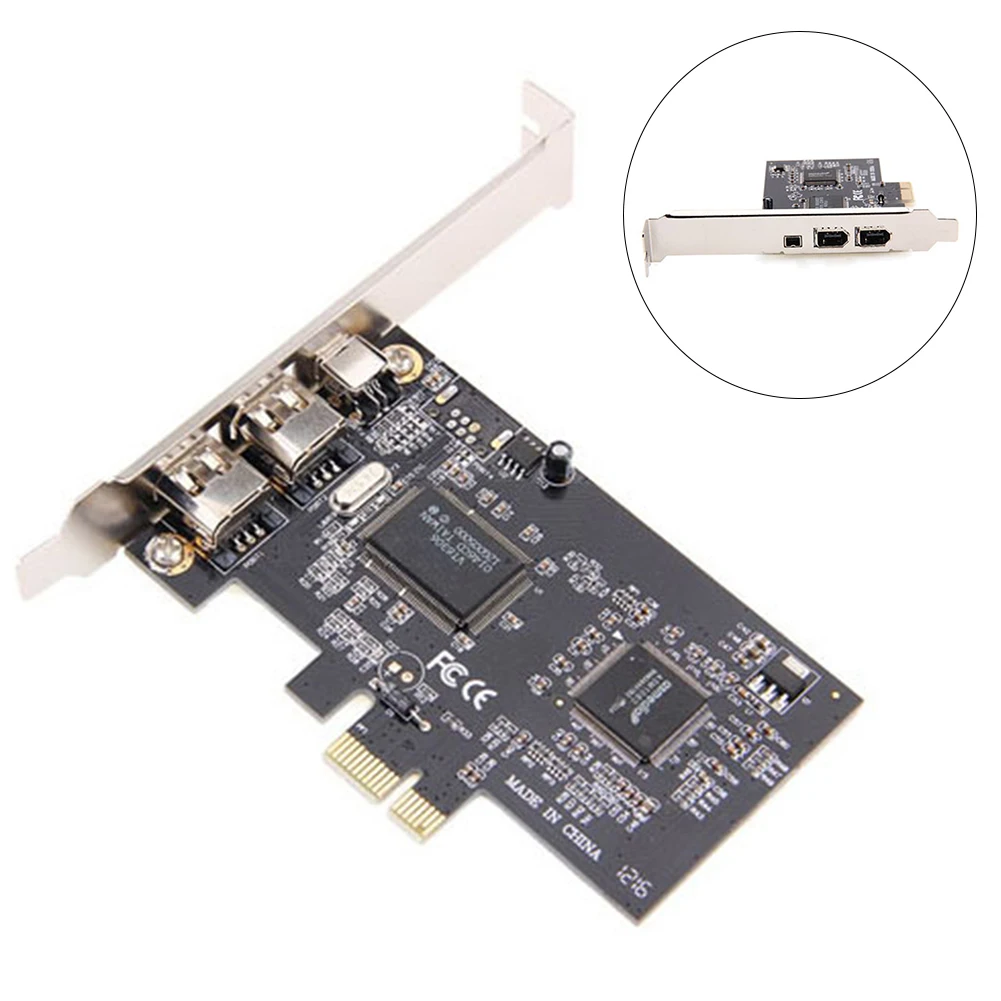 Для PCI-E Firewire 3 порта PCI Express внешний 1394A адаптер Расширительная карта контроллер
