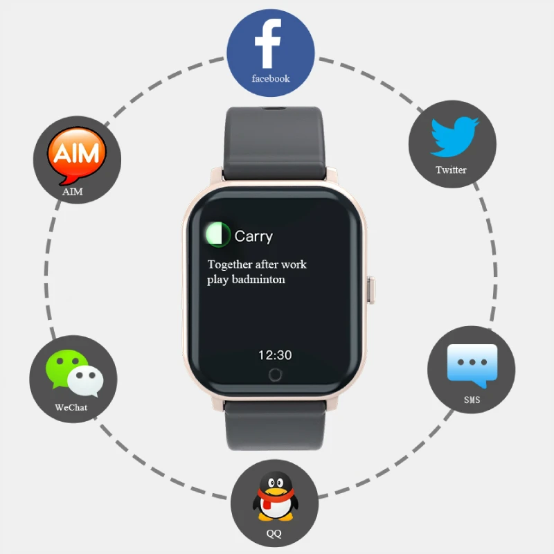 

LS T55 fitness bracelet smart bracelet men women heart rate fitness 170 mAh 1.3-inch large screen bluetooth 4.0 smart wristband