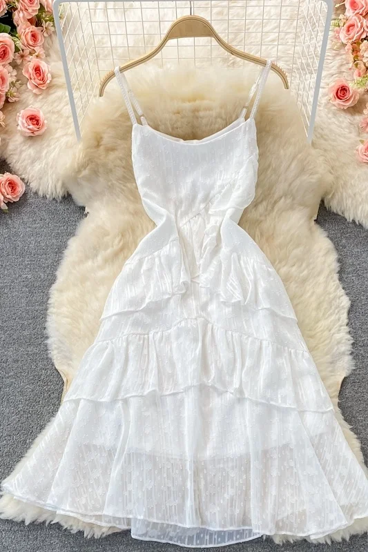 

Girls Sexy White Slip Dress Summer Fashion Bodycon 2021 New Lotus Edge Backless Women Spaghetti Strap Dress Camisole Dresses