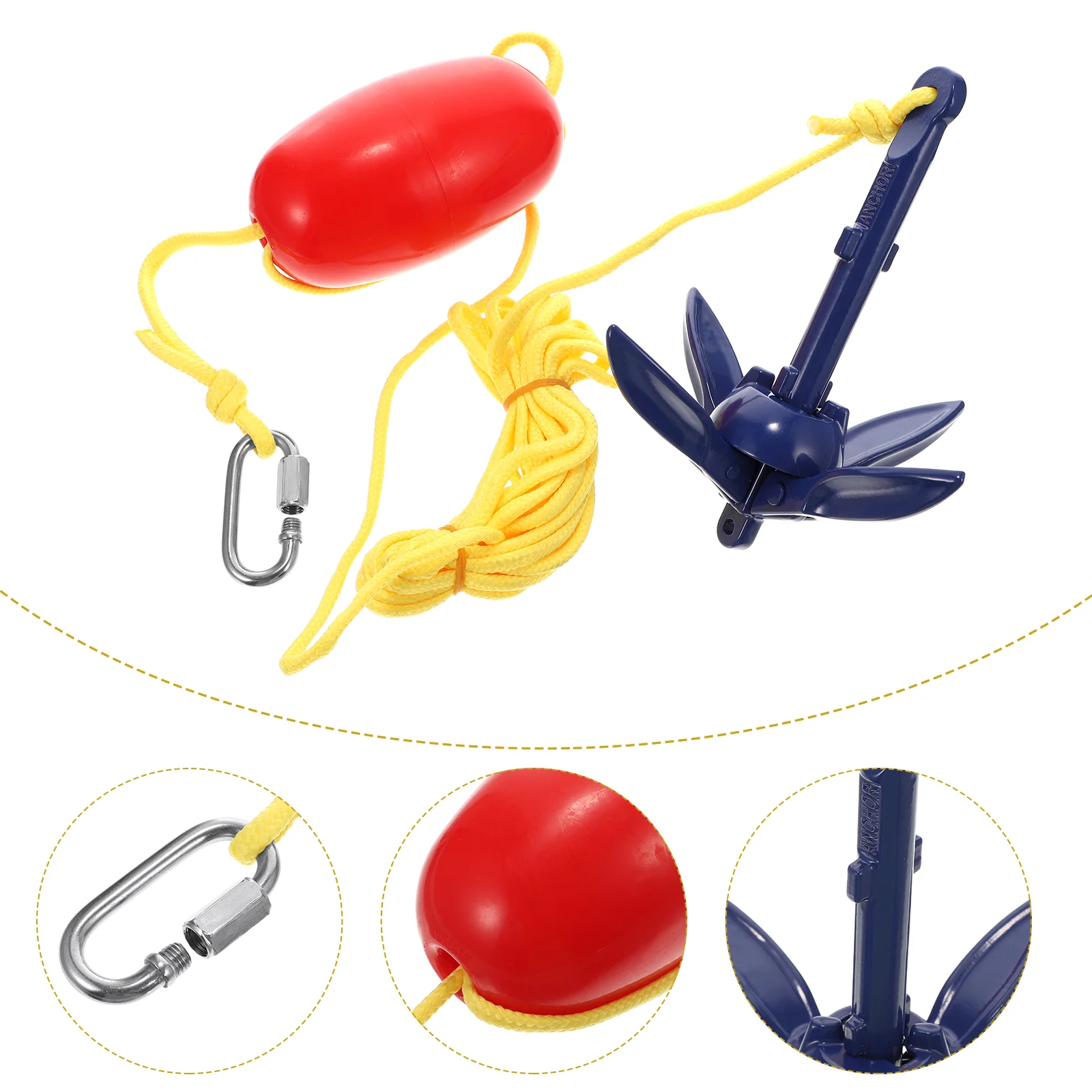 

1 Set 4 Tine Folding Aluminum Alloy Boat Anchor Accessories for Kayak Canoe