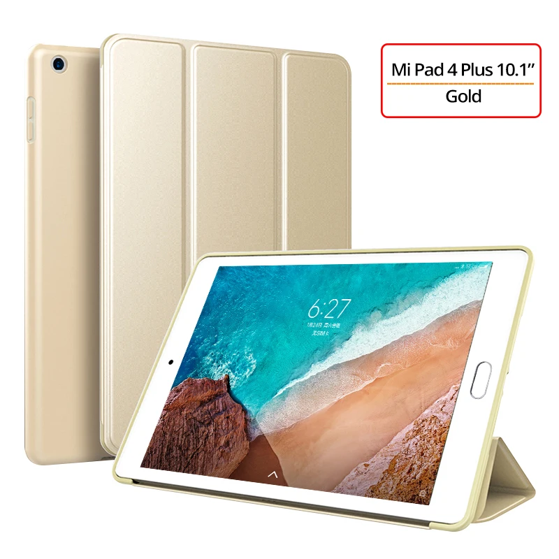 Чехол для Xiaomi Mi Pad 4 Plus, ультратонкий Магнитный чехол-подставка, силиконовый мягкий смарт-чехол для Xiaomi Mi Pad 4 Plus 10,1 Tablet Funda