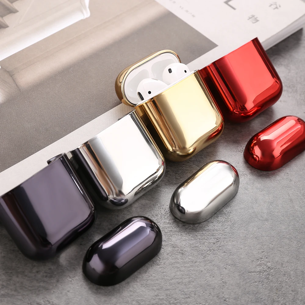 

Electroplate PC Shining Plating Case For AirPods 2 1 Portable Earphone Protect Earphone Protective Cover For Apple Air pods pro