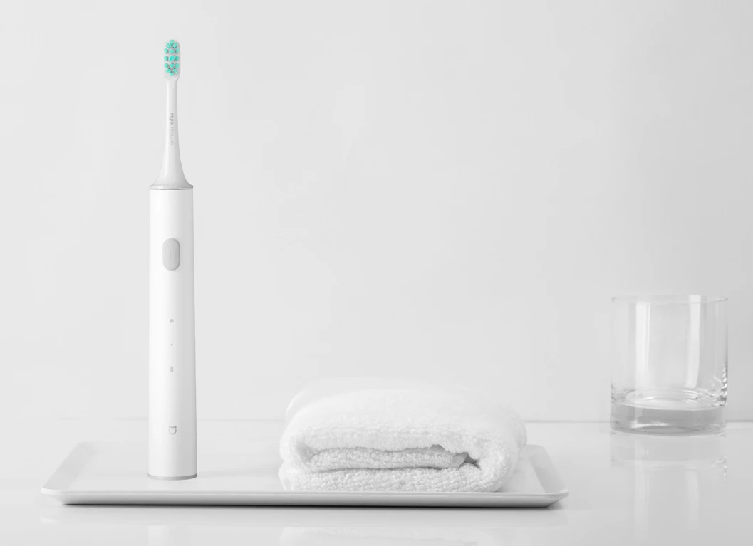 Оригинальная Xiaomi Mijia Sonic электрическая зубная щетка T300 высокочастотная вибрация Магнето 25 дней Срок службы батареи белый