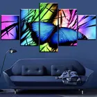 Психоделическая бабочка Natur 5 шт. настенная Печать на холсте HD Печать плакаты постеры масляная живопись гостиная домашний декор картины