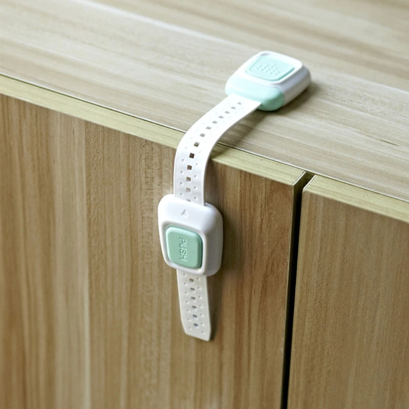 B2EB Multipurpose Child Proof Locks Baby Safety Lock Strap for Furniture Kitchen Ovens Toilet Seat Closet Refrigerator | Мать и ребенок