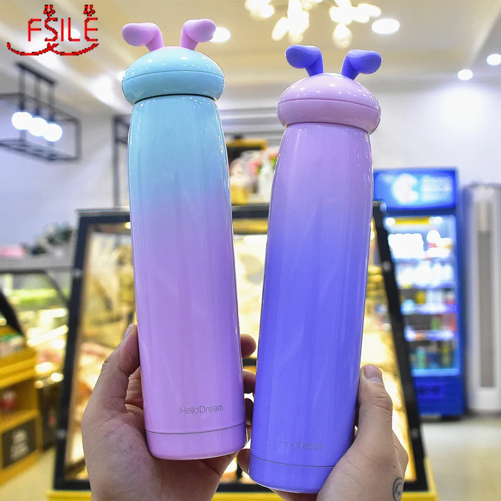 Креативная трендовая кружка с градиентом милая мультяшная уличная портативная