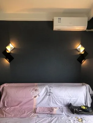 Светодиодный Современный геометрический железо акрил черный белый DIY волшебный ящик светодиодный светильник настенный светильник Настенный светильник бра для магазина спальни
