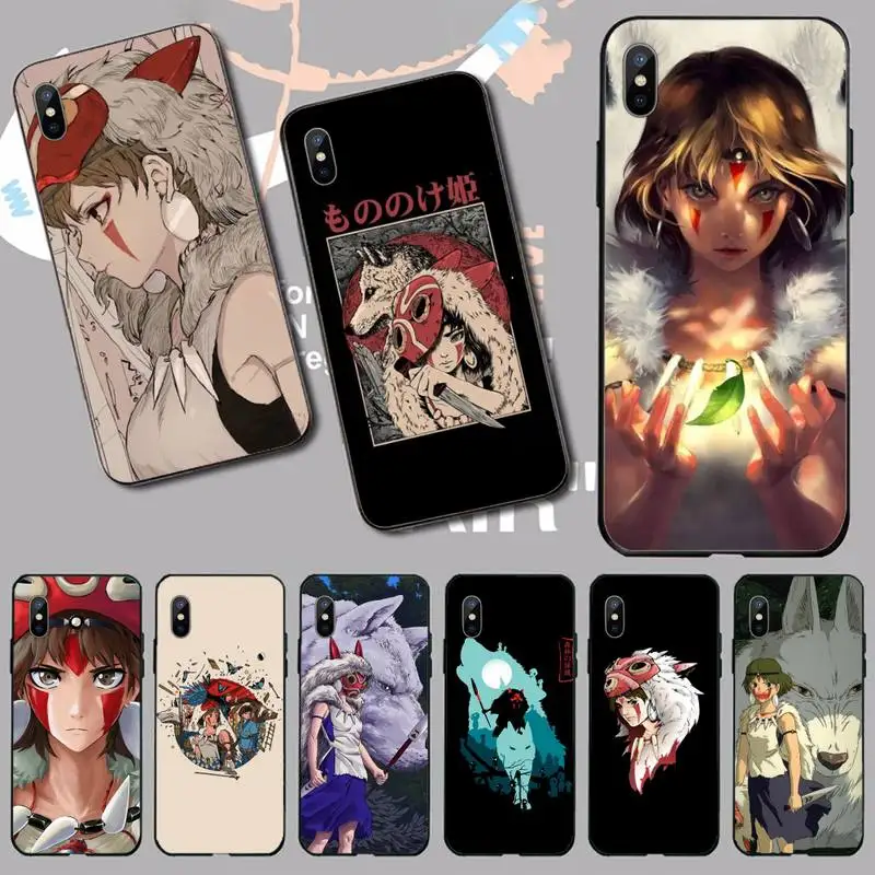 

Anime Princess Mononoke Phone Case for iPhone 11 12 13 pro XS MAX 8 7 6 6S Plus X 5S SE 2020 XR mini
