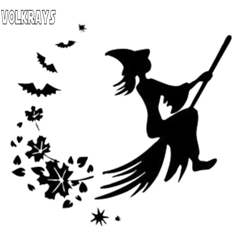 Модная Автомобильная наклейка Volkrays метла ведьмы аксессуары для мотоциклов