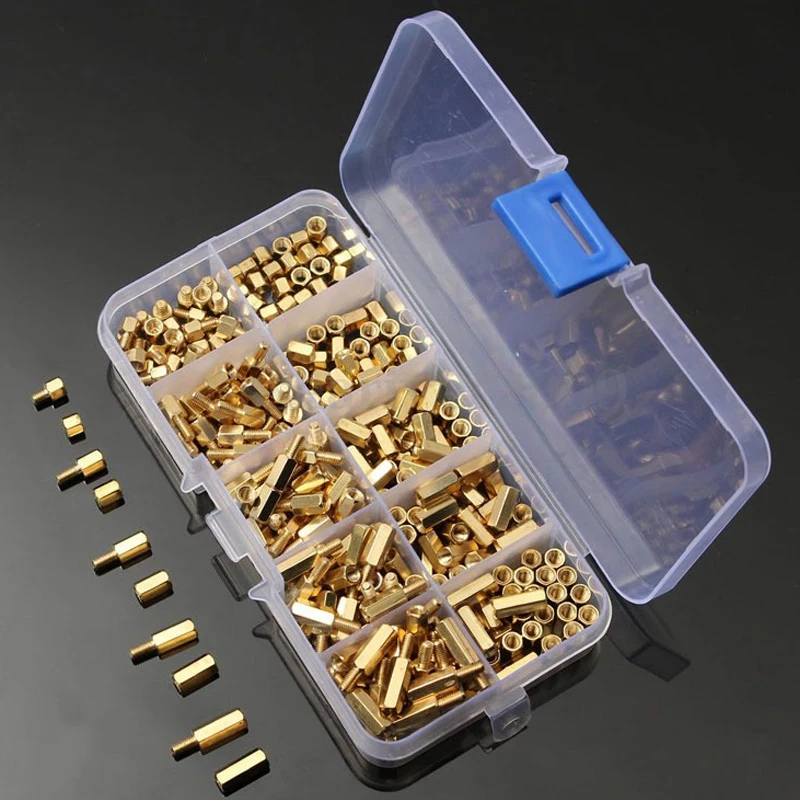 300 шт M3 латунная стандартная опора для крепления винтовых гаек в