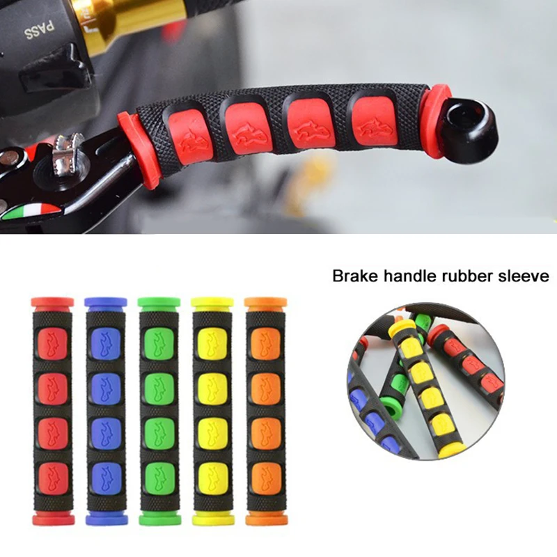 

1Pair Durable Anti-Slip Brake Handle Soft Silicone Sleeve Motorcycle Bicycle Protection Cover Protective Handlebar Accessories