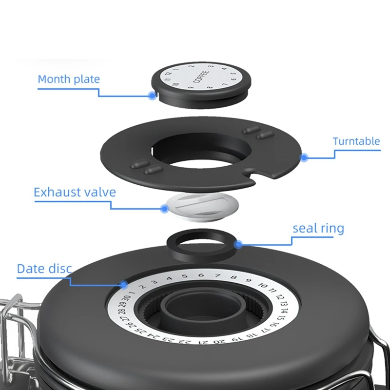 Акция! Герметичная банка для кофейных зерен с выпускным клапаном герметичная