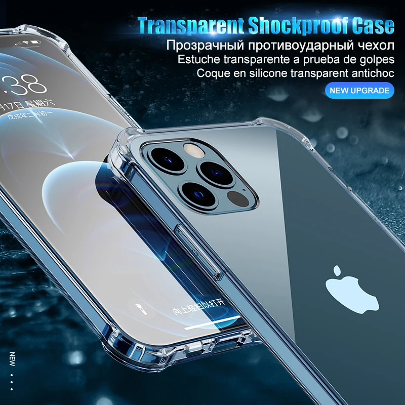 Противоударный чехол для Apple iPhone 12 11 13 Pro Max mini защита экрана XS MAX XR X 8 7 6 6S Plus SE 2020 5