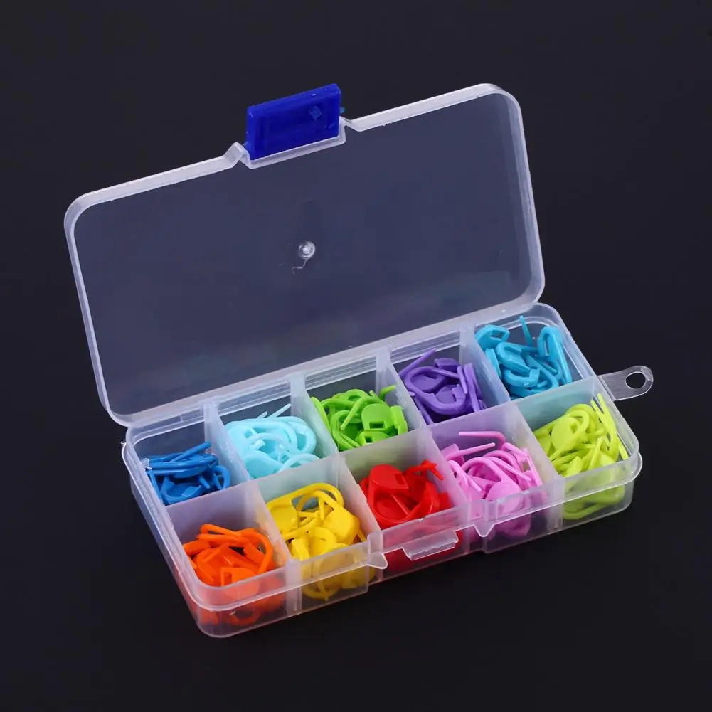 

120pcs/Box 10 Colors Mix Color Gourd Shape Safety Pins Metal Clips Gourd Pins Knitting Cross Stitch Marker Tag Pins Clips