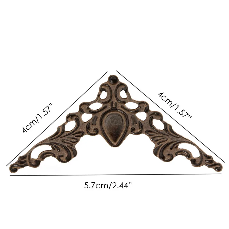 

10pcs Gift Book Scrapbooking Albums Folders Corner Protectors Bronze Tone