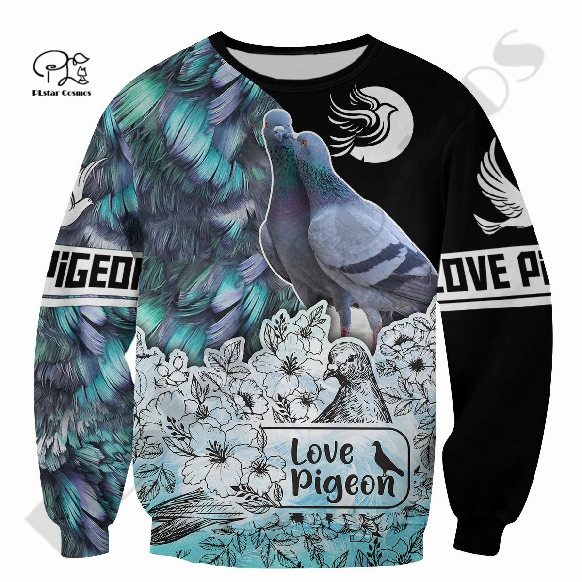 Новинка уличный пуловер PLstar Cosmos 3 с принтом птиц голубей животных в стиле