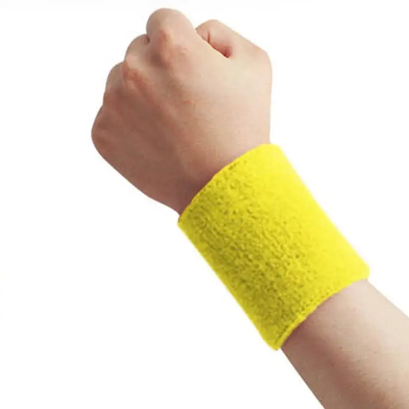 Breathable Sweat Wristband Cotton Towel Banded Yarn Elastic Wrist Support Tennis Wristlets Sports Fitness Band Sweatbands | Спорт и
